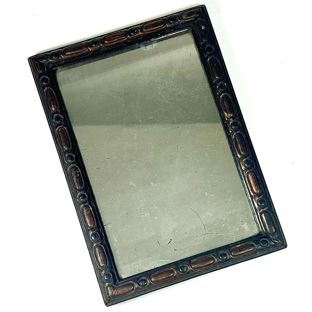 Antique Hand Carved Wood Framed Mirror Free‎ Standing 7